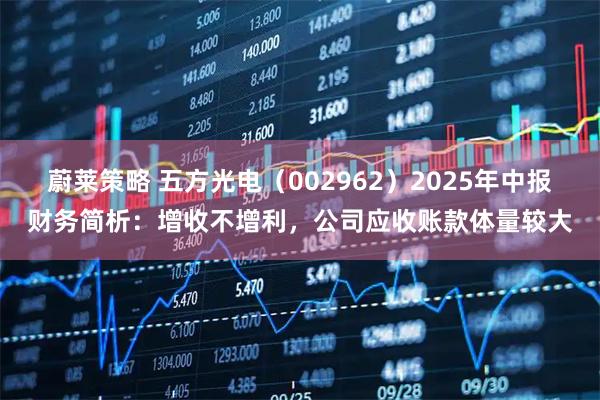 蔚莱策略 五方光电（002962）2025年中报财务简析：增收不增利，公司应收账款体量较大